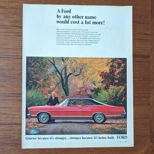 Vintage Print Ad Ford Galaxie 1967